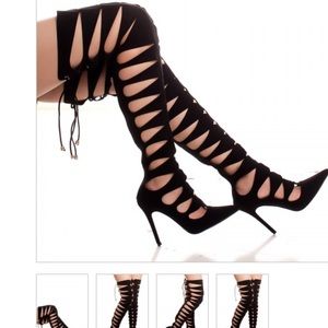 Closed toe high boots